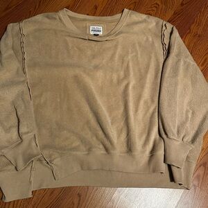 American Eagle sweatshirt, size XL, 1 cream and 1 tan.